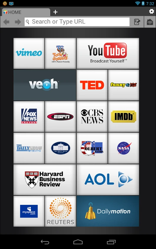 Twonky Beam has a list of internet channels you can stream content from