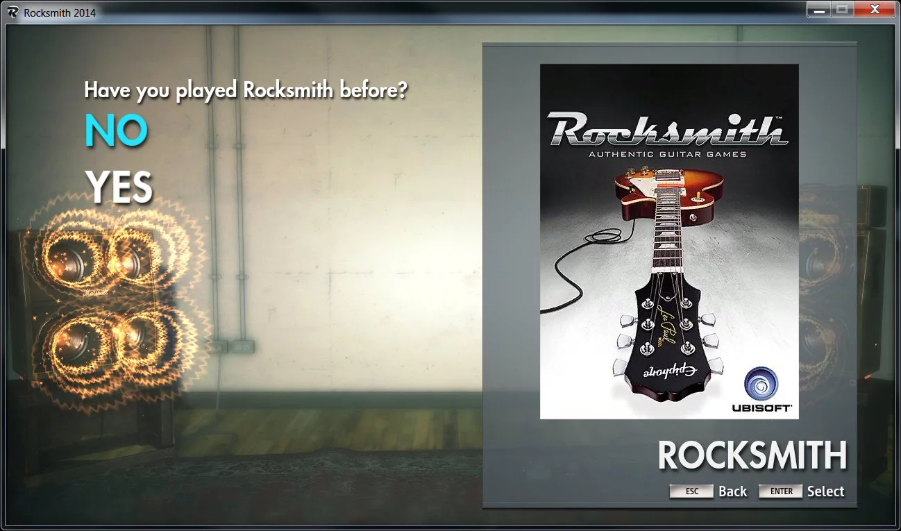 When setting up a new profile, Rocksmith asks if you're familiar with the software