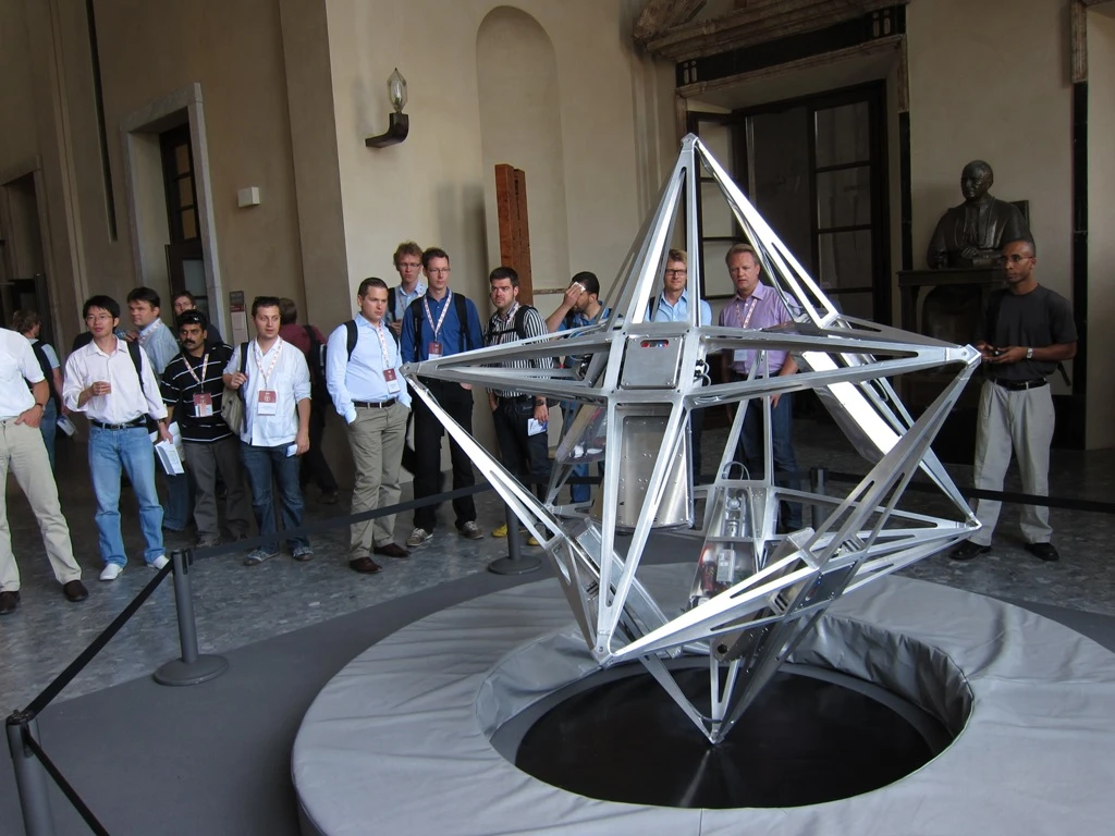 The Balancing Cube can balance on any of its edges or corners