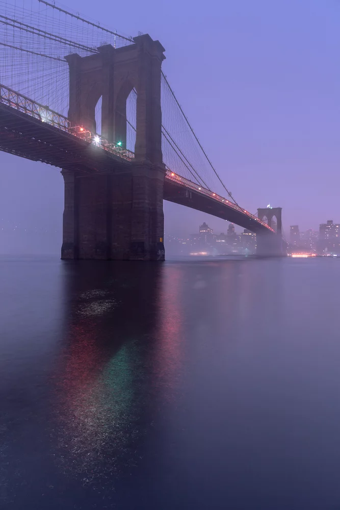 Nominee, Professional, Cityscapes. View of the Brooklyn Bridge through fog