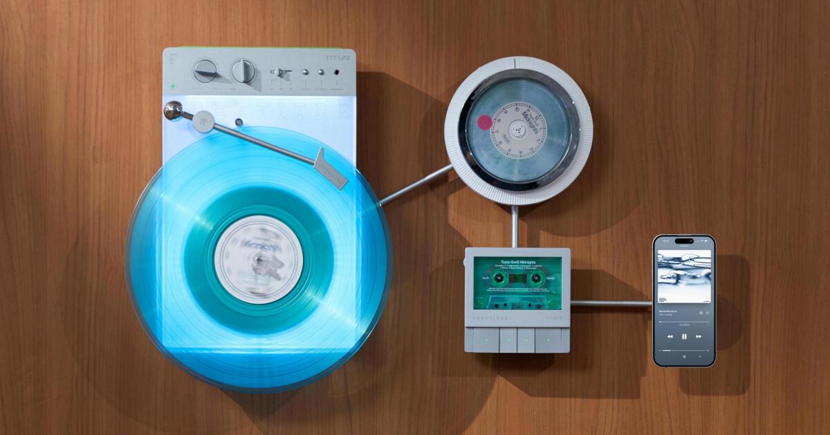 TRETTITRE Retro: Wall-Mounted 3-in-1 Analog Hi-Fi System