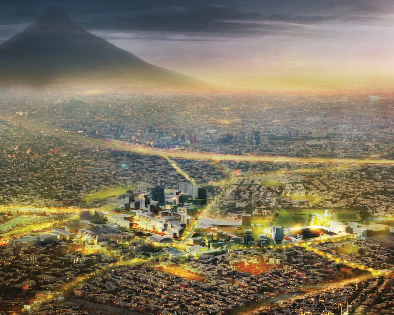 Sasaki Associates' masterplan aims to improve the campus' walkability and add green roofs, a series of flexible playing fields, and more