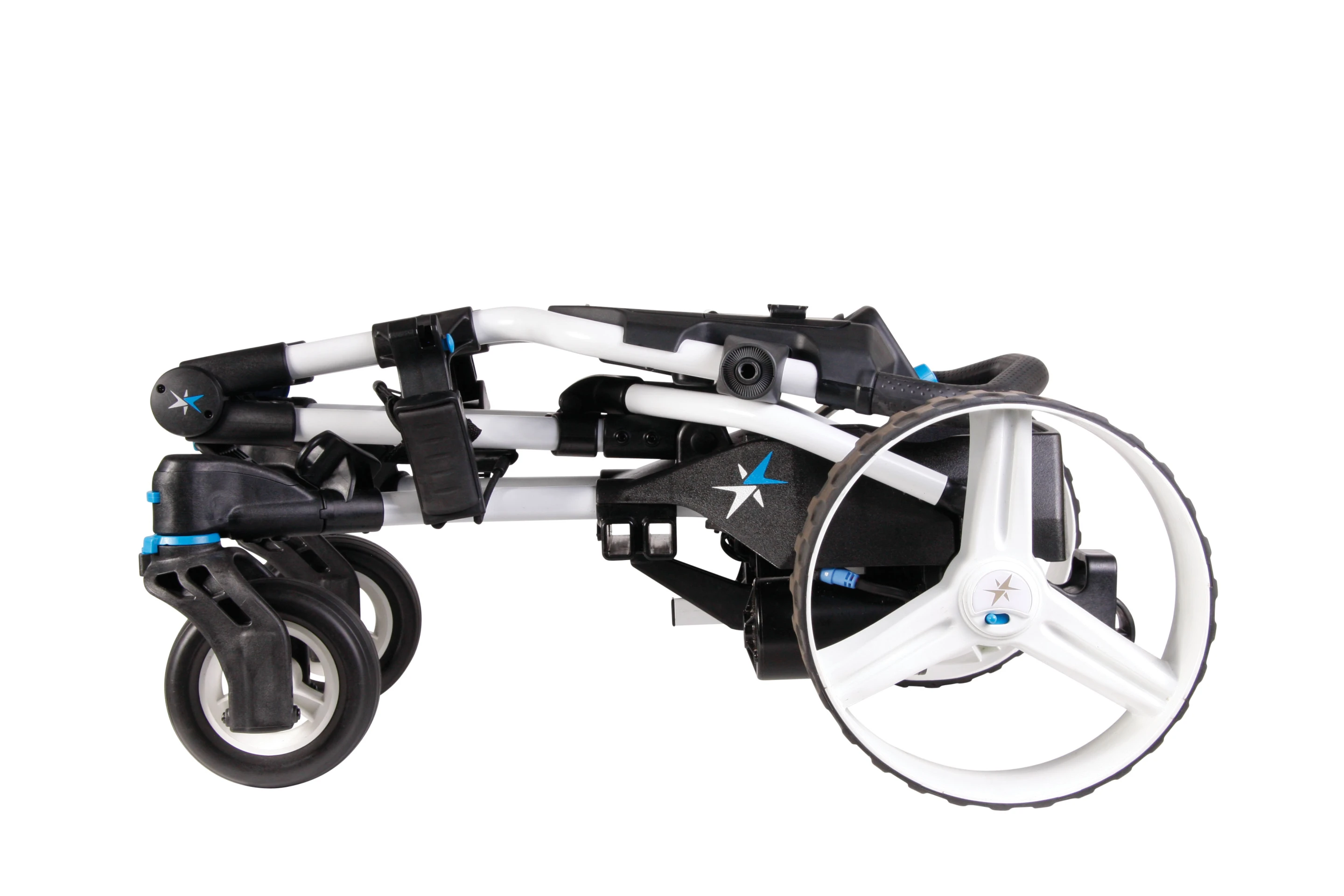 The Navigator Quad Gyro cart folds down to fit in most trunks