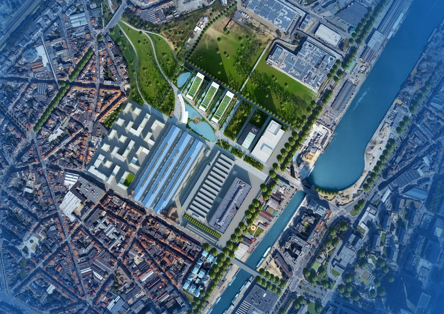 Top-down view of the Tour & Taxis proposal