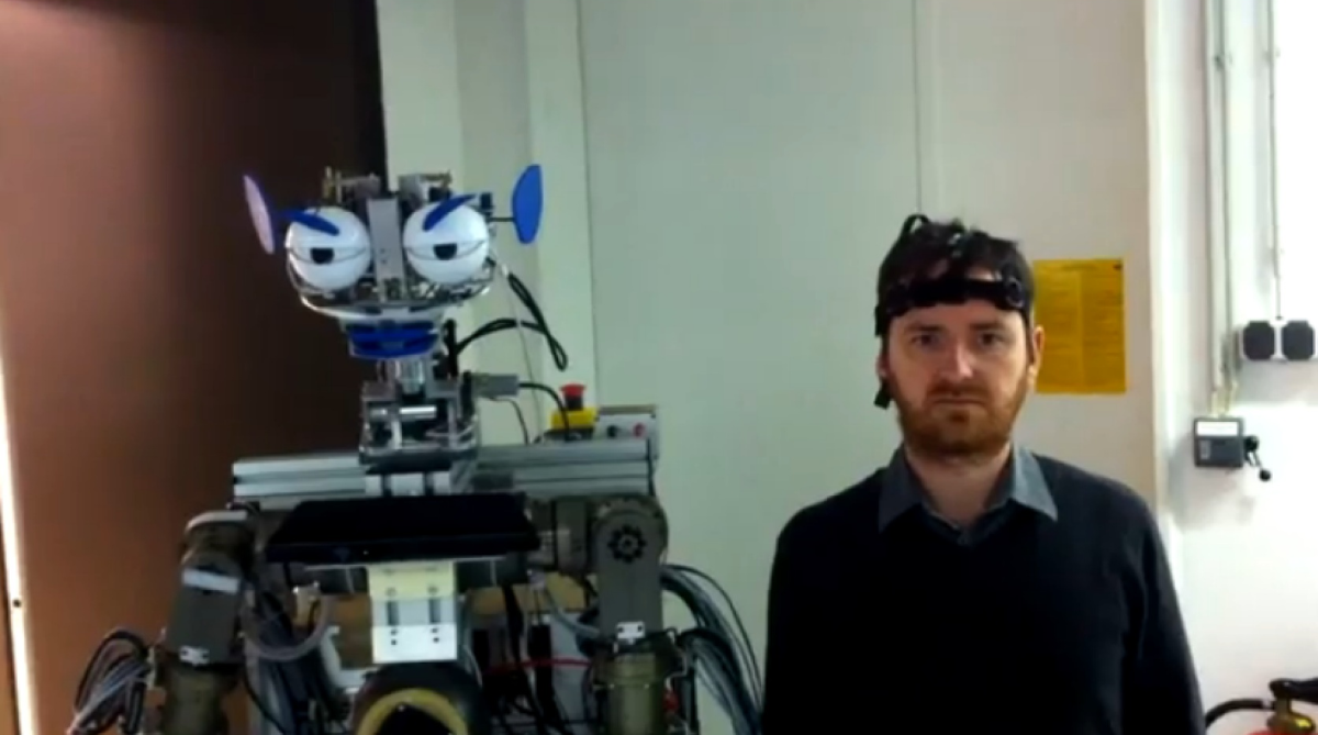 An early version of a robotic avatar