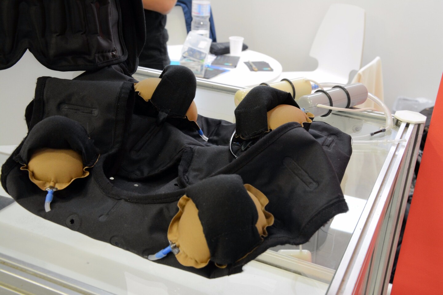 Aira jacket gives a massage on the move