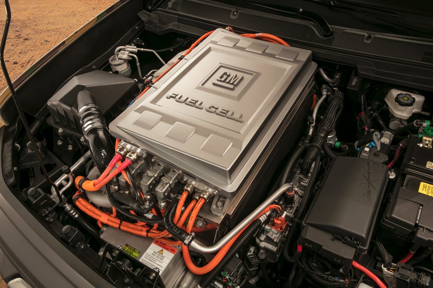 The heart of the Colorado ZH2 design is the fuel cell electric powertrain