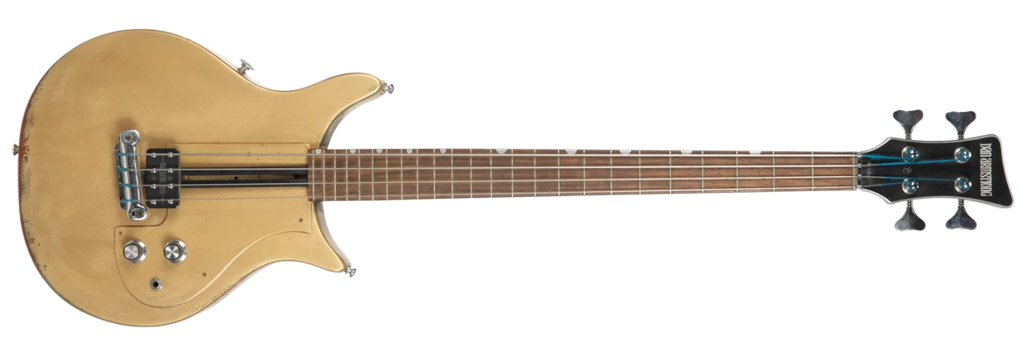 Bill Wyman's 1974 Dan Armstrong Prototype Bass – repainted gold