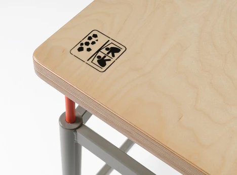 Each corner of the school desk is outfitted with collapsible "crush zones" that distribute the brunt of an impact to the edges, rather than the middle