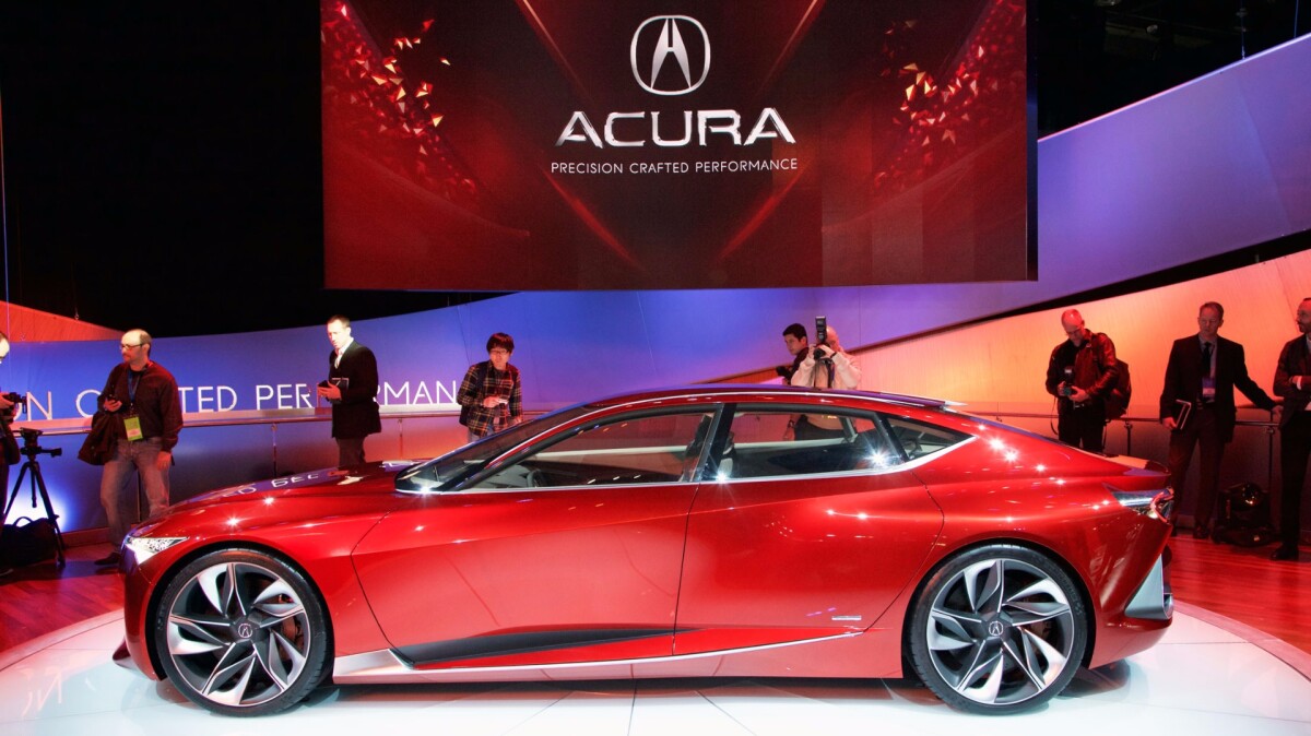 The side profile of the Acura Precision Concept car also contains the diamond shaping seen throughout
