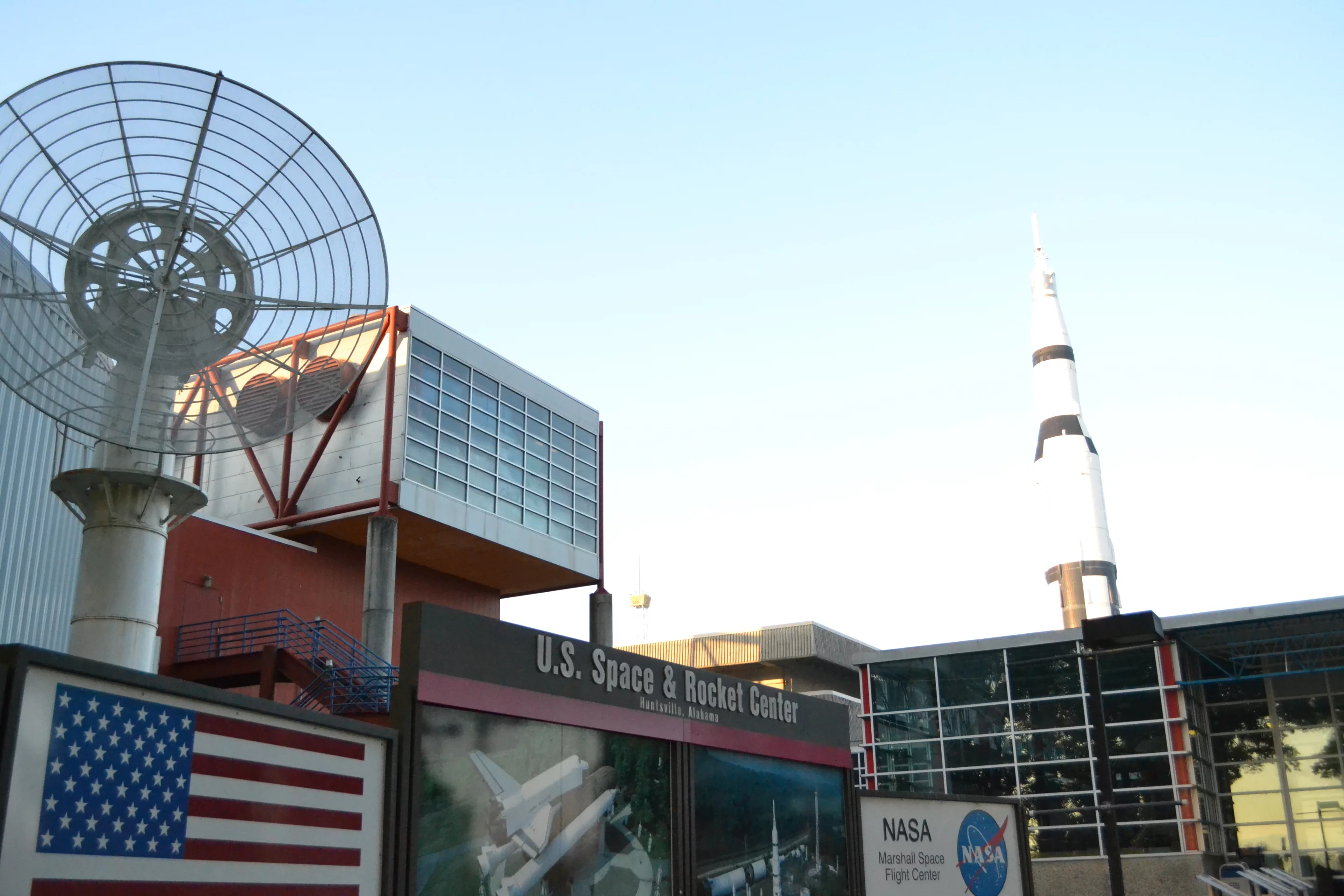 NASA's Space and Rocket Center sits on the edge of the Marshall Space Flight Center