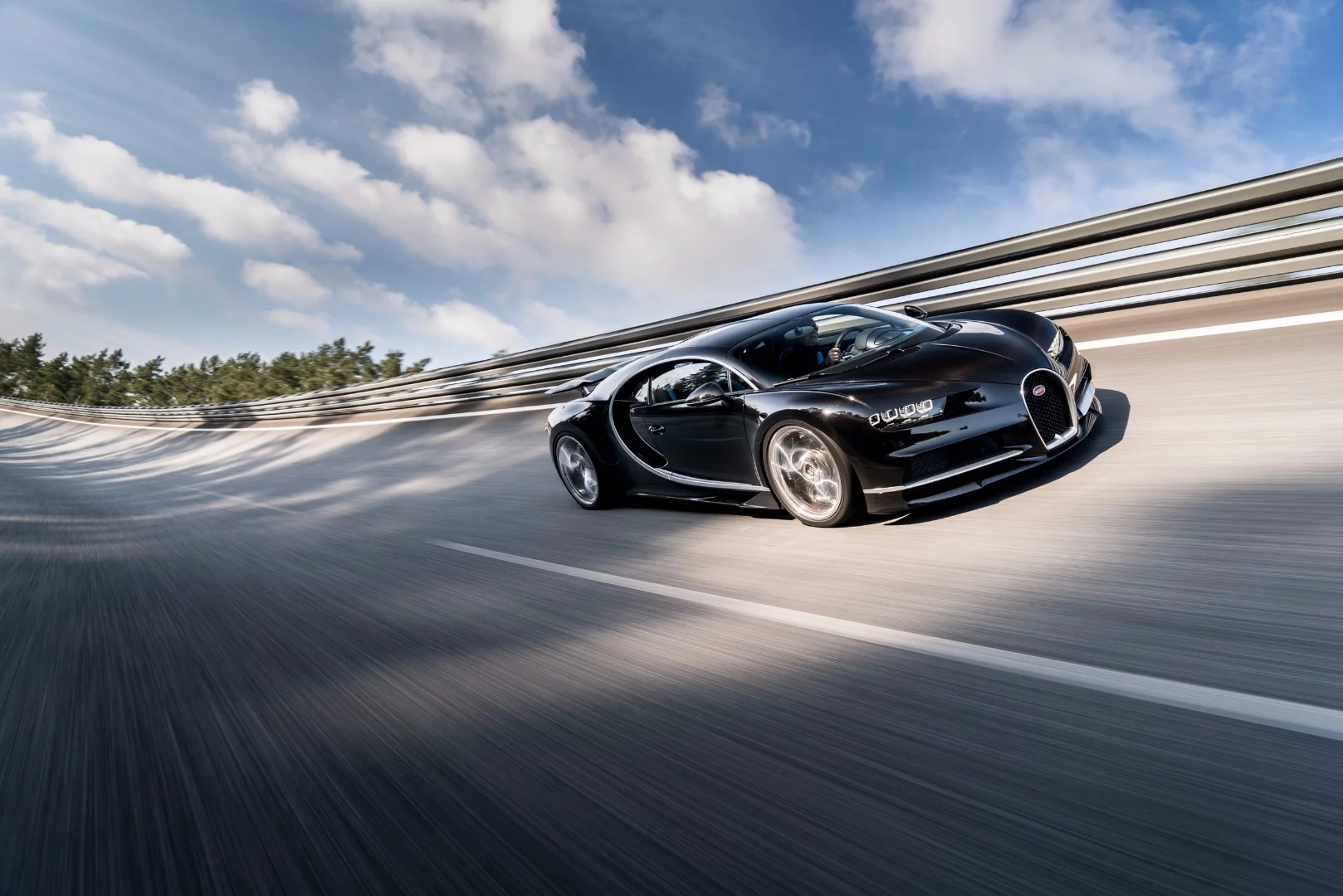 Top speed on the Bugatti Chiron is 420 km/h (260 mph)