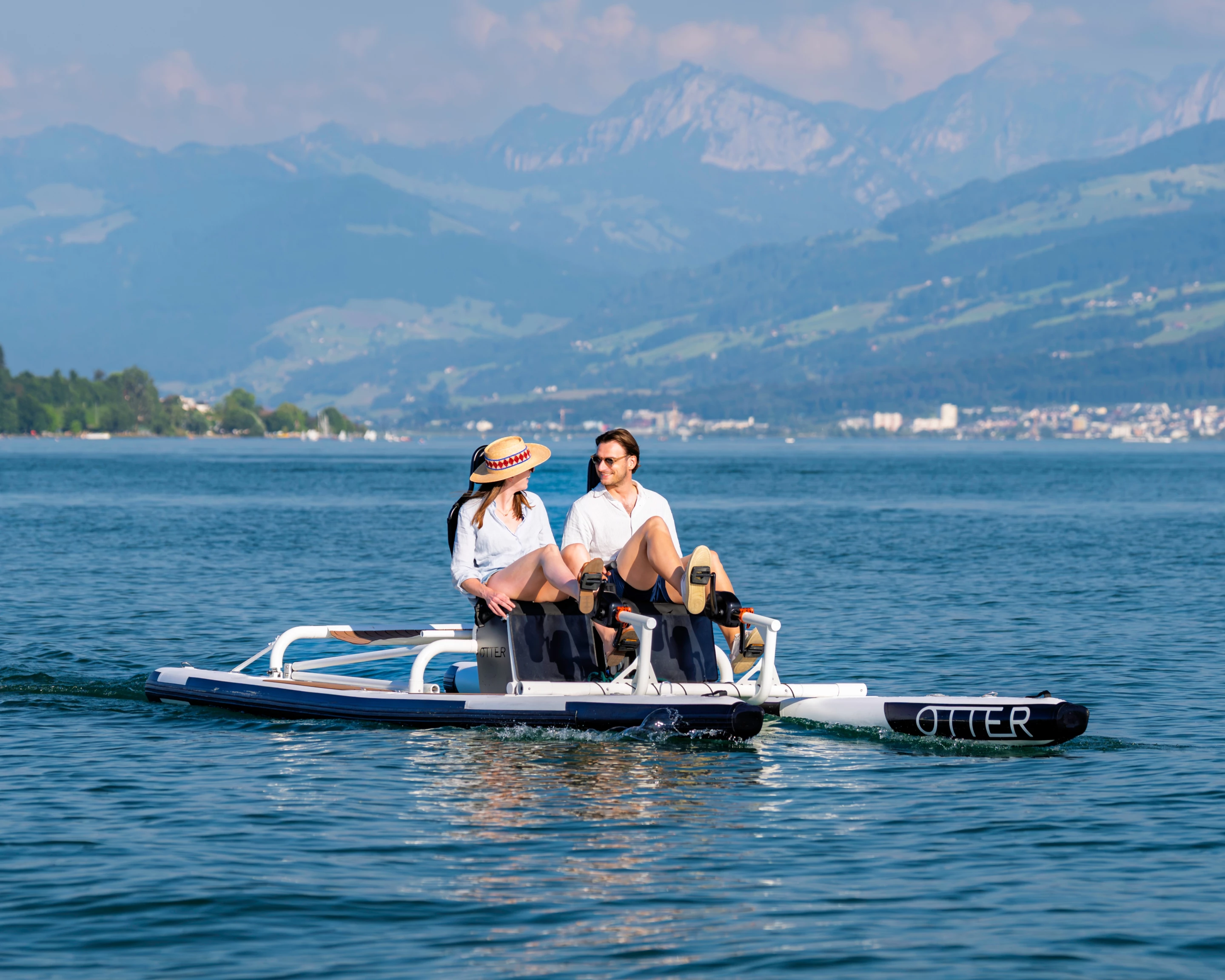 As they pedal, riders generate electricity to power the folding motors