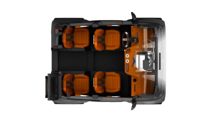 The engine won't encroach on the driver and passenger footwell in an accident
