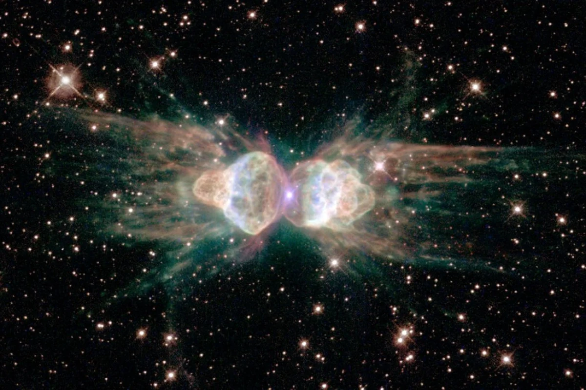 Visible light view of the Ant Nebula, captured by the Hubble Space Telescope