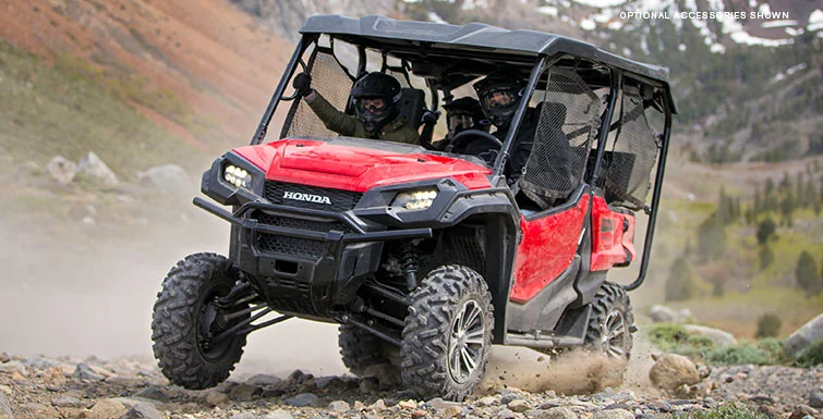 Honda's new Pioneer 1000 and 1000-5 models offer a larger engine, six-speed automatic DCT and available paddle shifting
