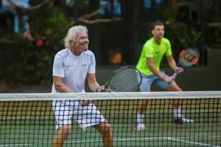 Branson is already known to lead an active lifestyle, with tennis, swimming and kitesurfing sessions among his regular activities