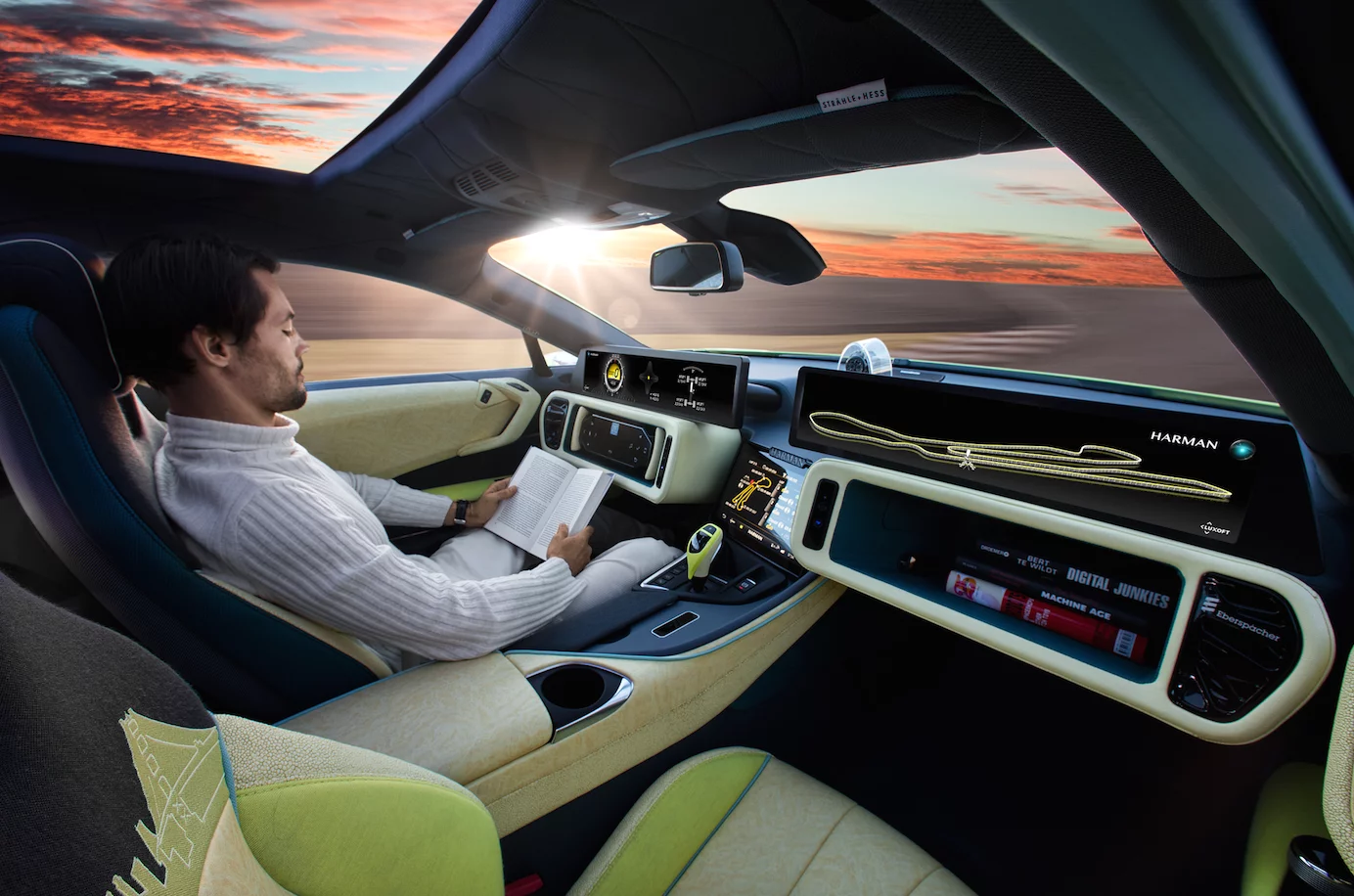 When you don't feel like driving, the steering wheel retracts, freeing up some space