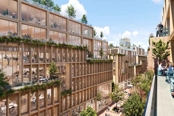 Stockholm Wood City is due to begin construction in 2025 and the first buildings are expected to be completed sometime in 2027