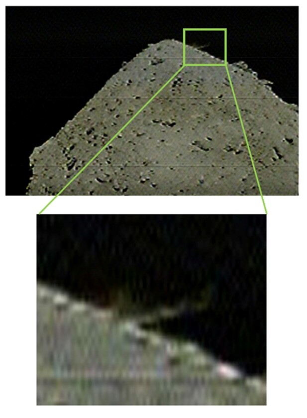 Image pair indicating the SCI impacted the asteroid