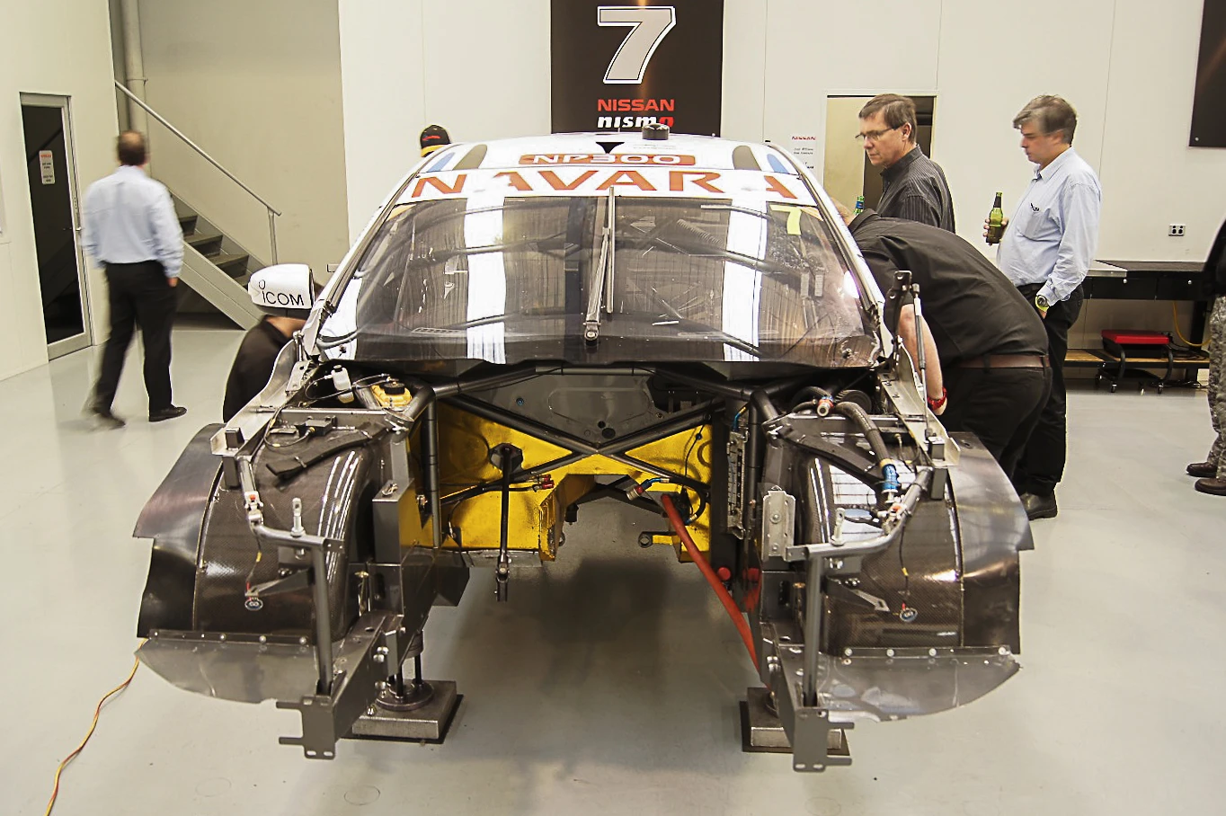 While V8s will reach almost 300 km/h during the season, this one is going no where fast