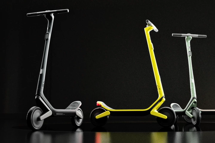The Model Eleven electric kickscooter is available with or without the Cash Protect AI system