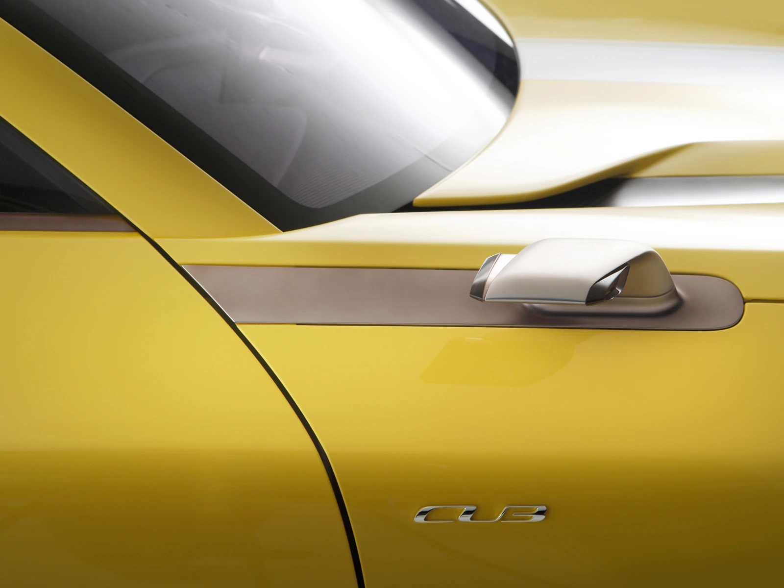 Near non-existent side mirrors are designed to reduce drag and look cool