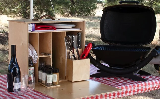 The My Camp Kitchen Mini packs a kitchen's-worth of cooking and serving accessories it into a compact package