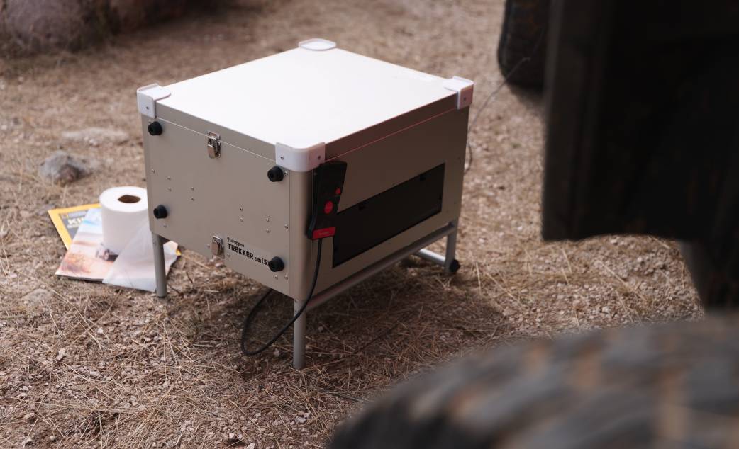 The original Wrappon Trekker toilet