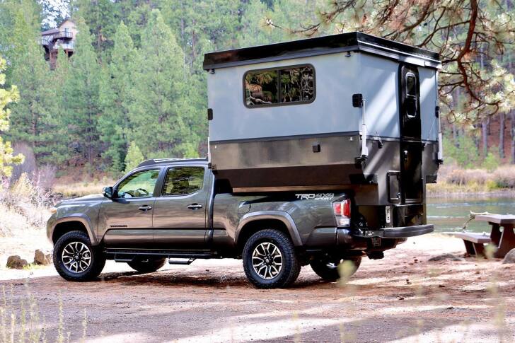 Cube Series QB camper fully deployed and ready to camp