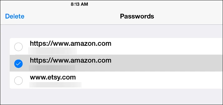 You can delete passwords for certain sites stored in iCloud Keychain