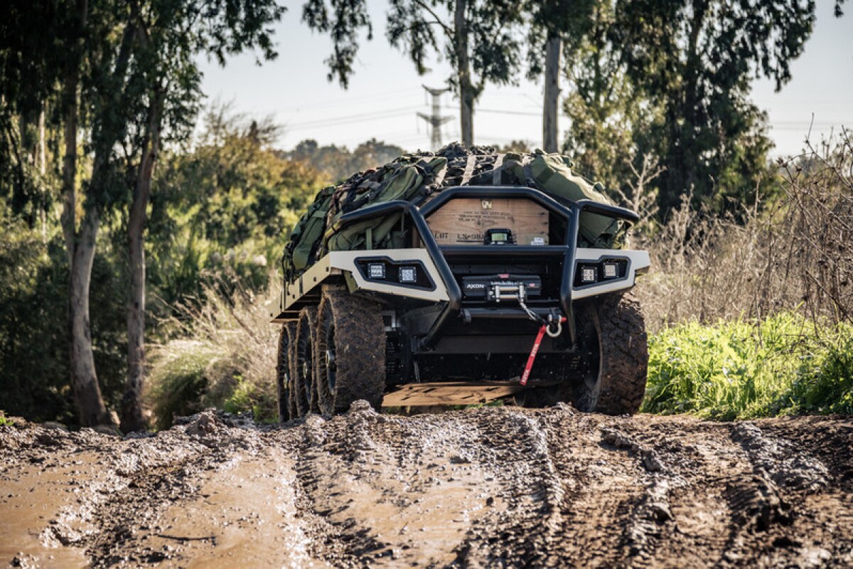 Rook 6x6 military UGV autonomously traverses rough terrain