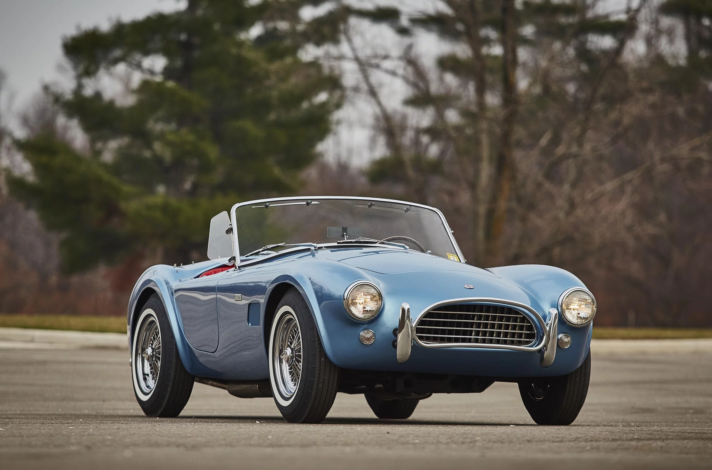 This Shelby Cobra 289 (CSX2570) was one of the Shelby American display cars at the 1965 New York Auto Show. The Bonhams' page details a delightful story of this car being deeply loved in one family from 1965 until 2011, being passed from father to son and being driven and serviced so that it never needed any major restoration work. Great story. It sold for US$1,017,500