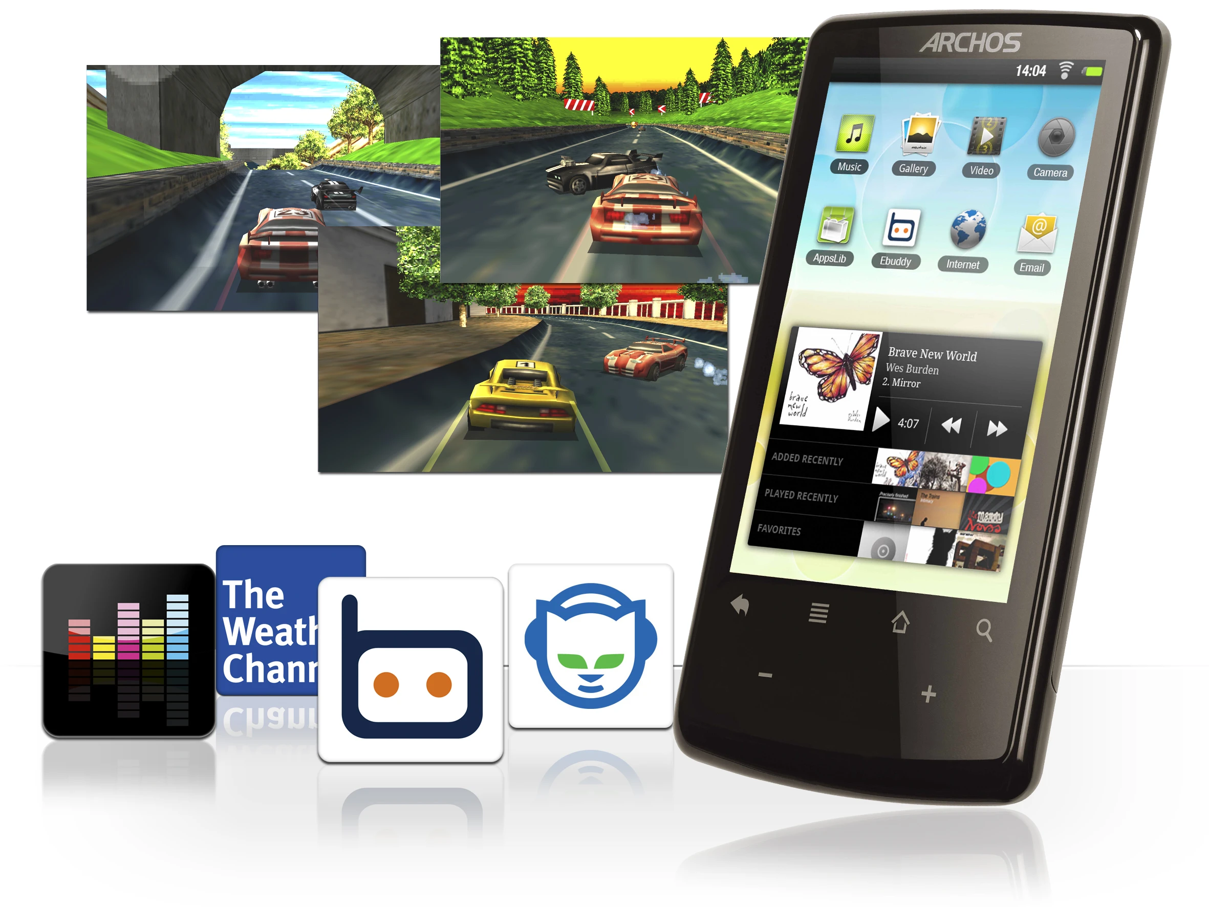 Access apps with the Archos 32 Palm-sized Tablet