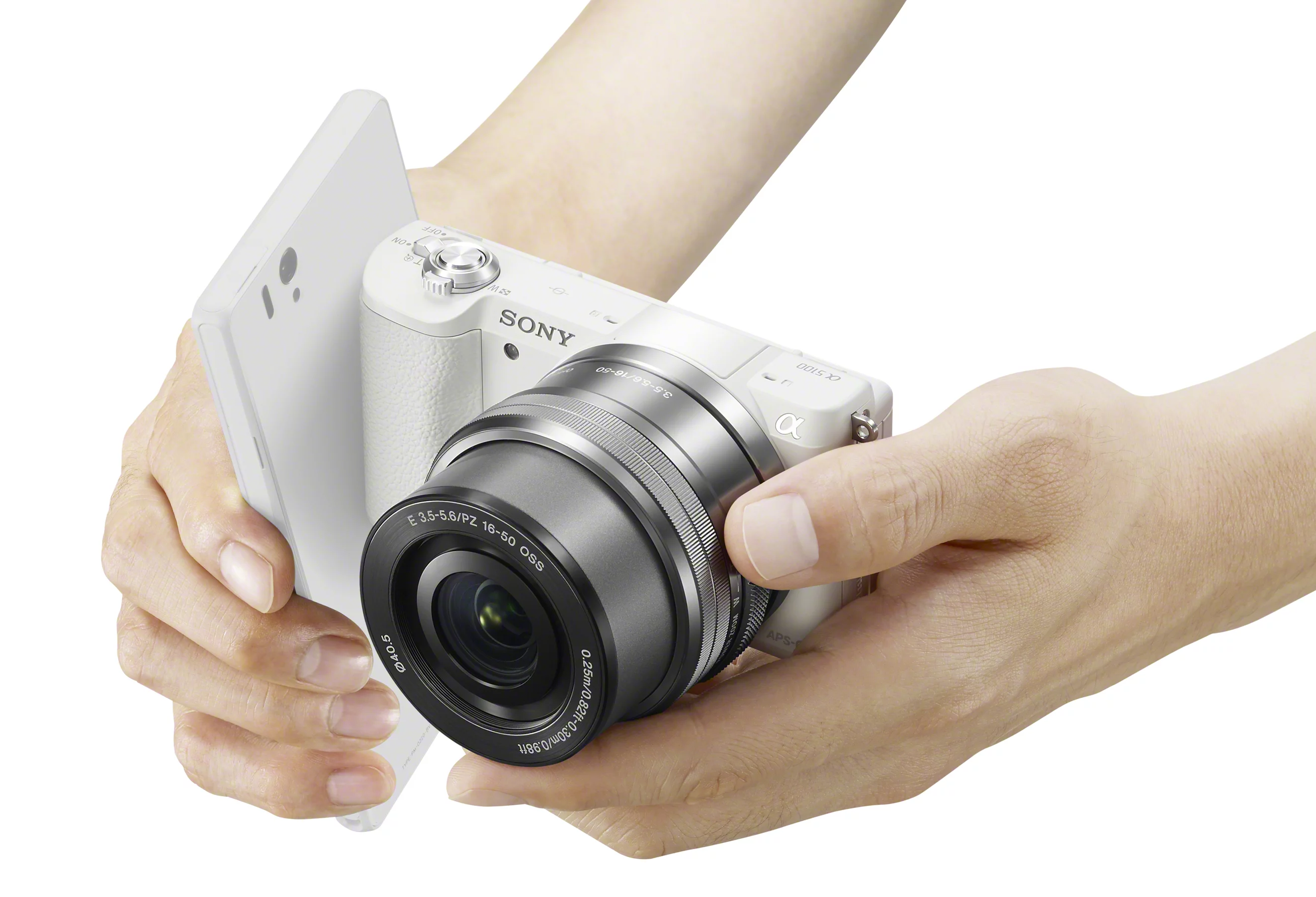 The Sony Alpha A5100 offers Wi-Fi and NFC for easy wireless sharing and remote control