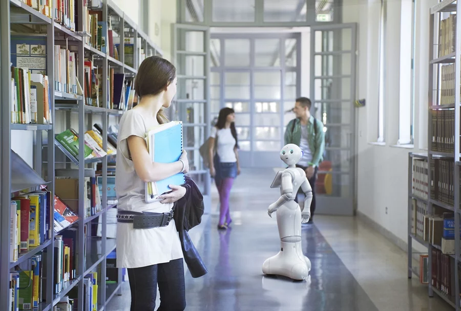 Pepper's emotions are influenced by factors including people’s facial expressions, the things people say and its surroundings