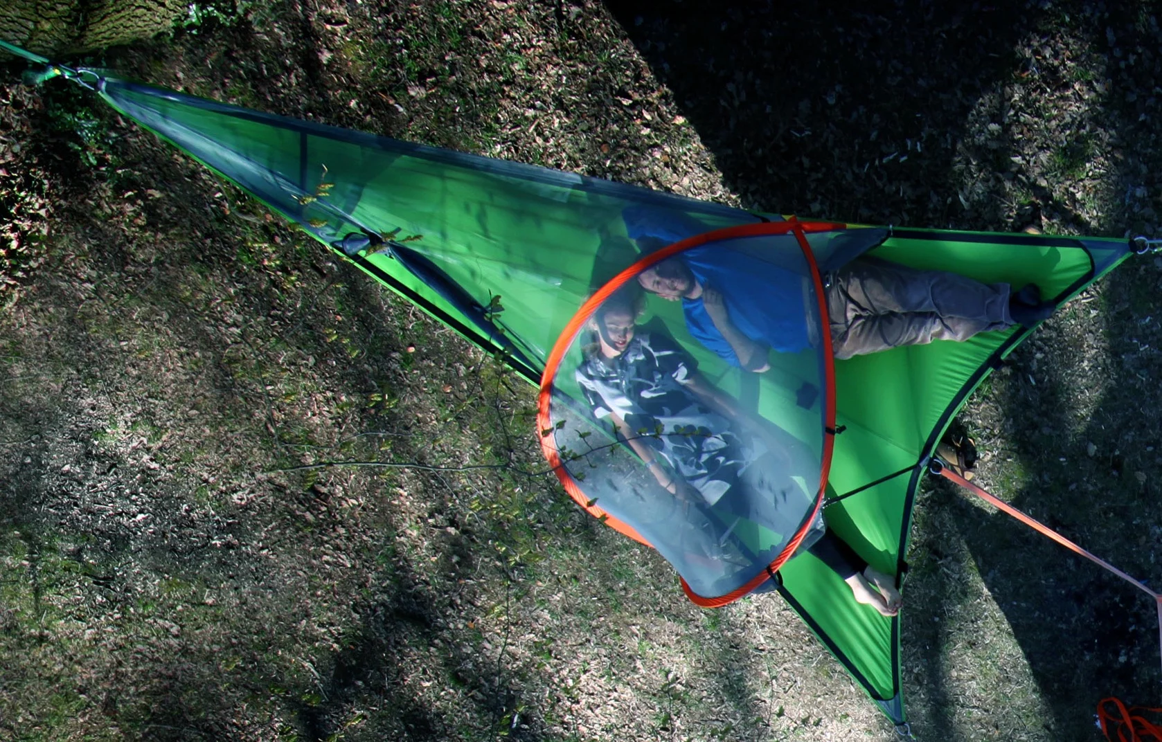 Tentsile is currently experimenting with a ground-based stand featuring three poles and six ground anchors (Photo: Tentsile)
