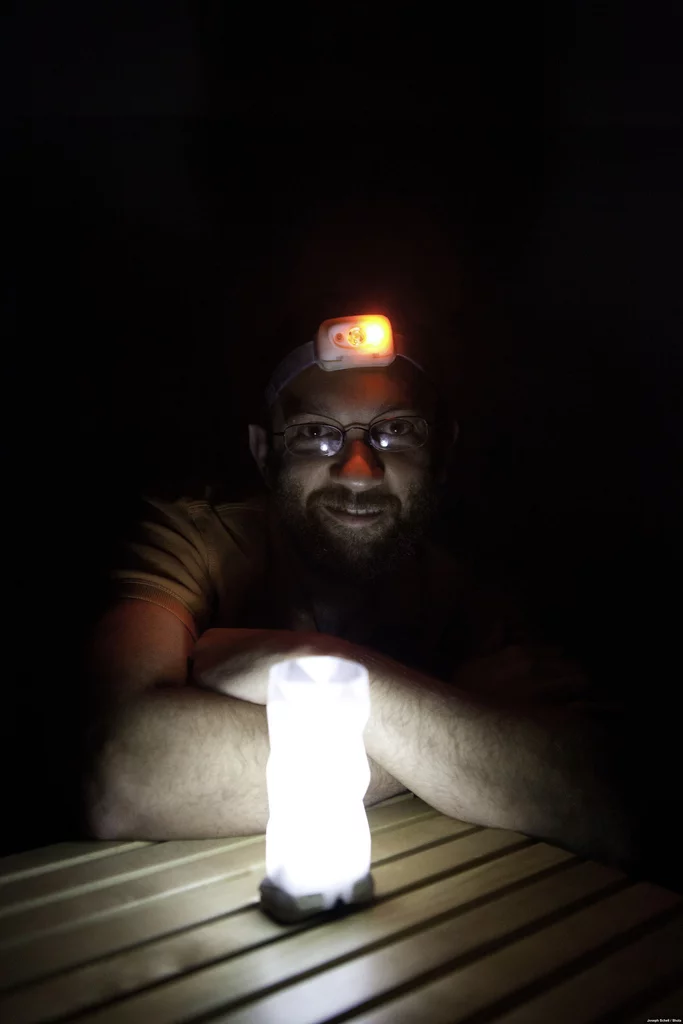 A lantern provides ambient light good for use around the campsite or in a tent (Photo: Joseph Schell)