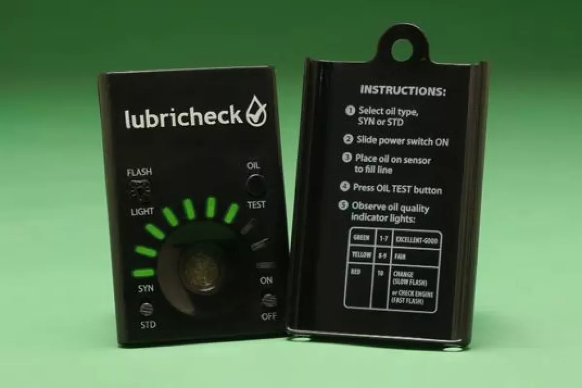 The Lubricheck analyzes the capacitive and resistive properties of engine oil samples, to determine if an oil change is needed (Images: WaveOn Technologies)