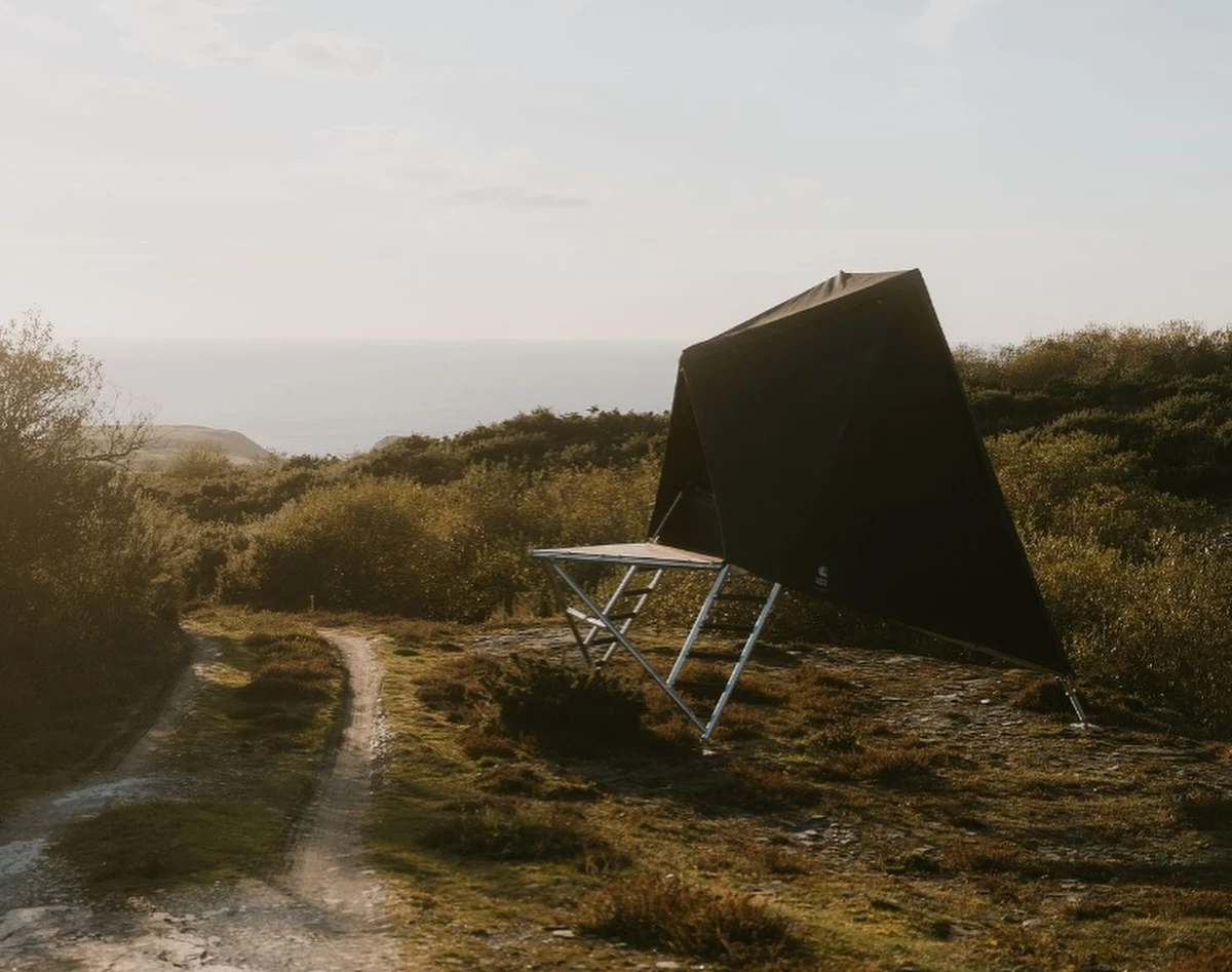 The K-Tent includes a small front porch for enjoying the fresh air