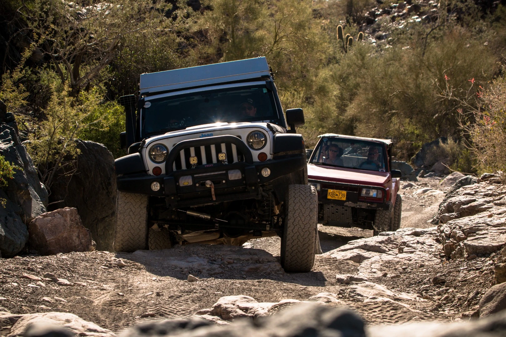 Suspension gets a workout on the offroad trails adjacent to the show