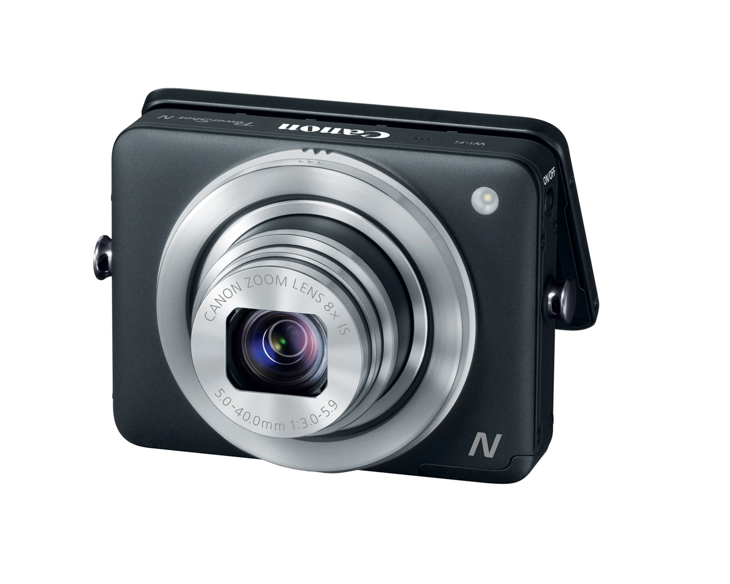 The Canon Powershot N is not your typical compact, key controls are situated on rings around the lens