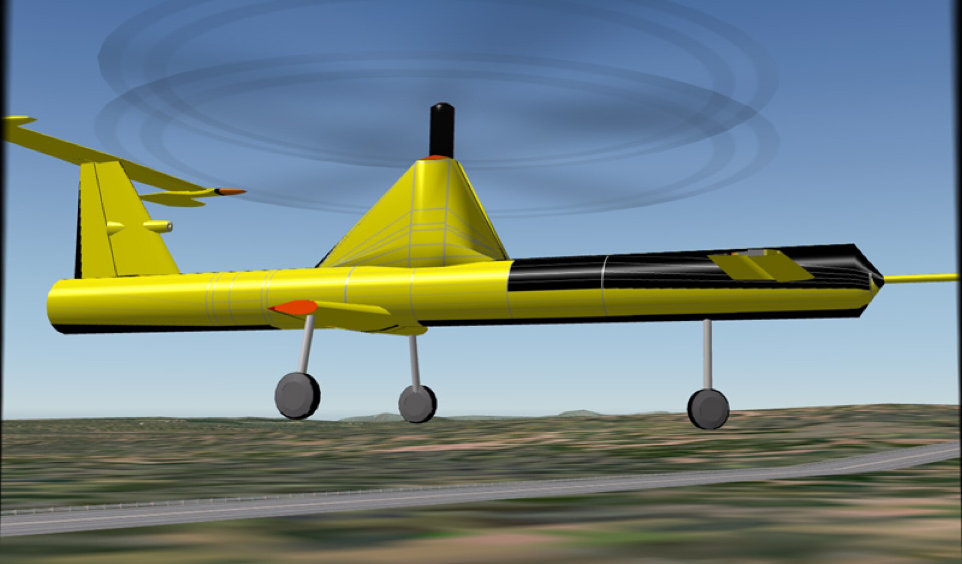 Hybrid RotorWing design transitions from fixed to rotary wing midflight