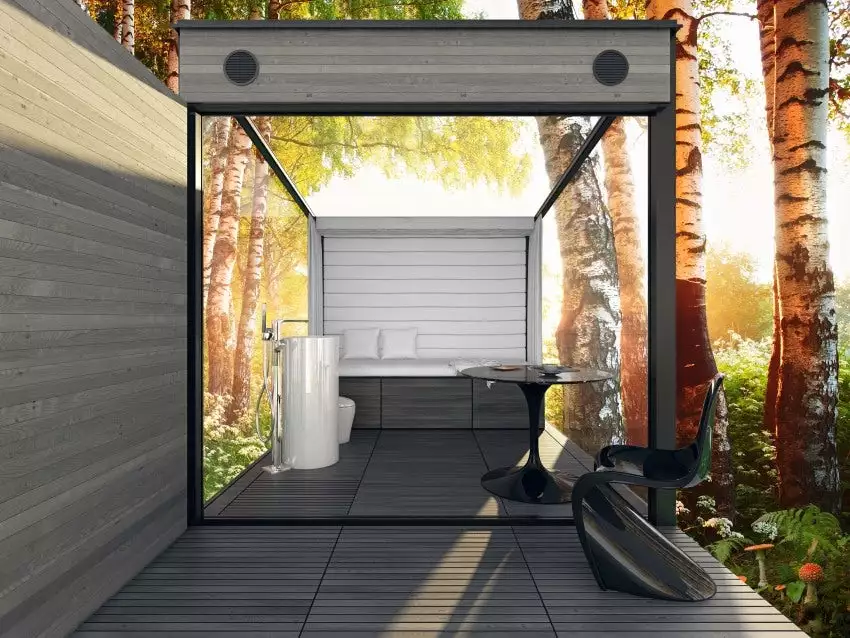 A look inside the Disappear Retreat prefab, off-grid dwelling