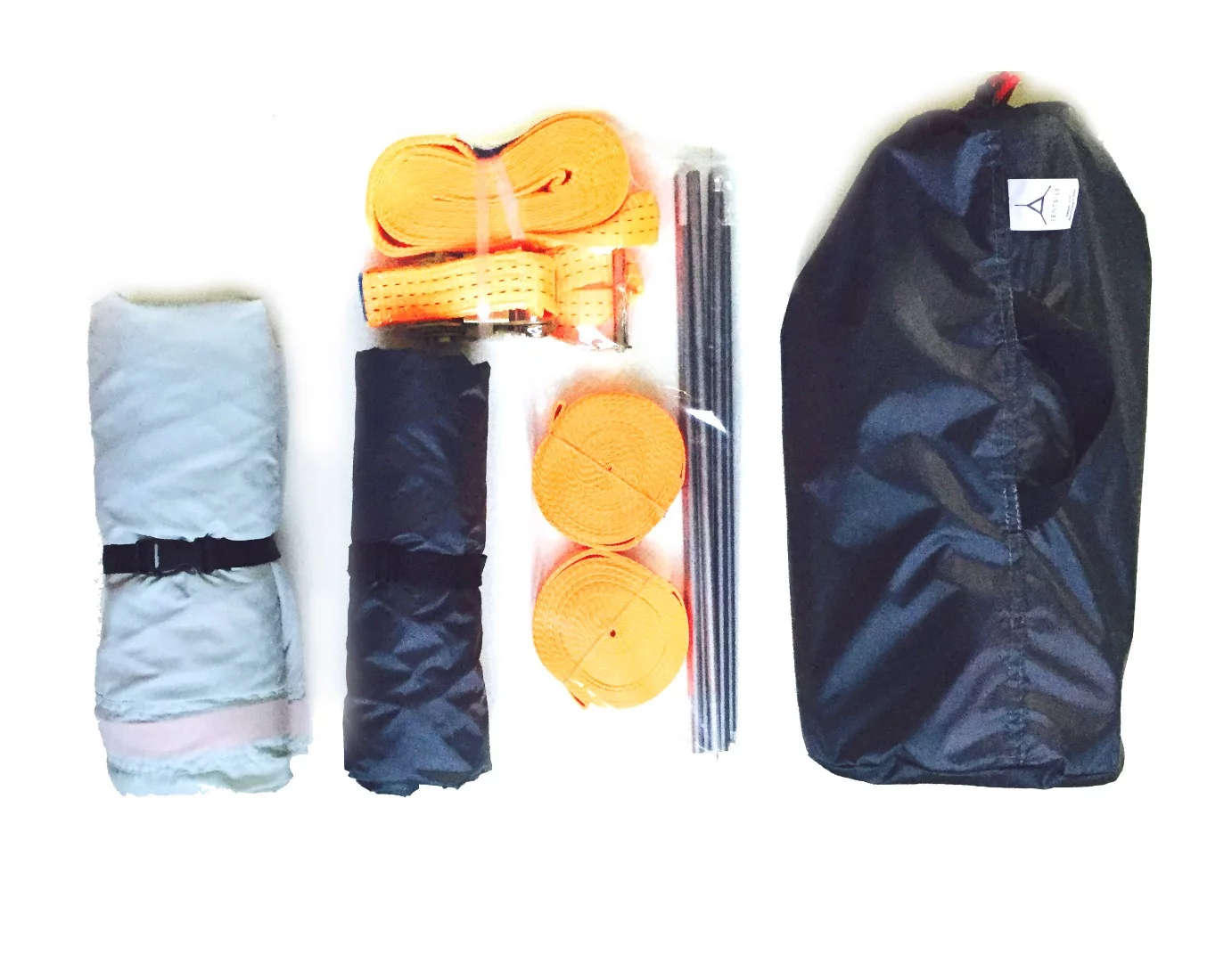 When packed in its bag, the Flite measures 45 x 15 x 15 cm (18 x 6 x 6 in), which expands to 2.5 x 3.5 m (8 x 11 ft) while in use