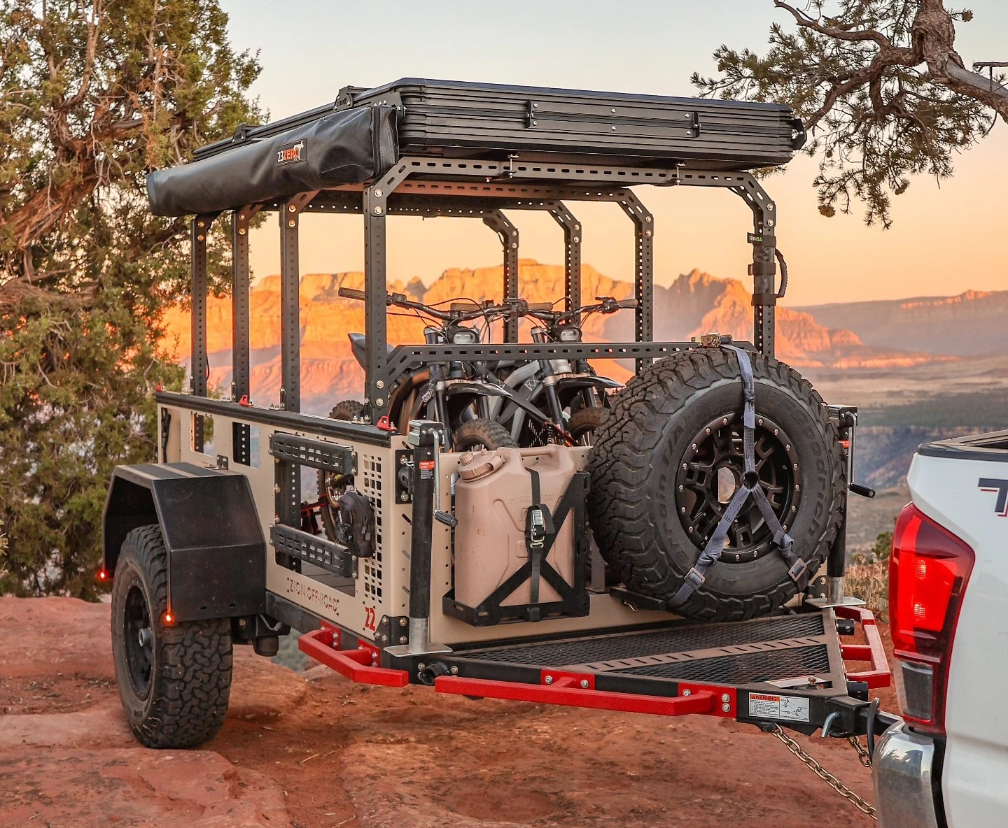 Zion Off-Road adds a more skeletal gear/camping trailer option to its modular lineup