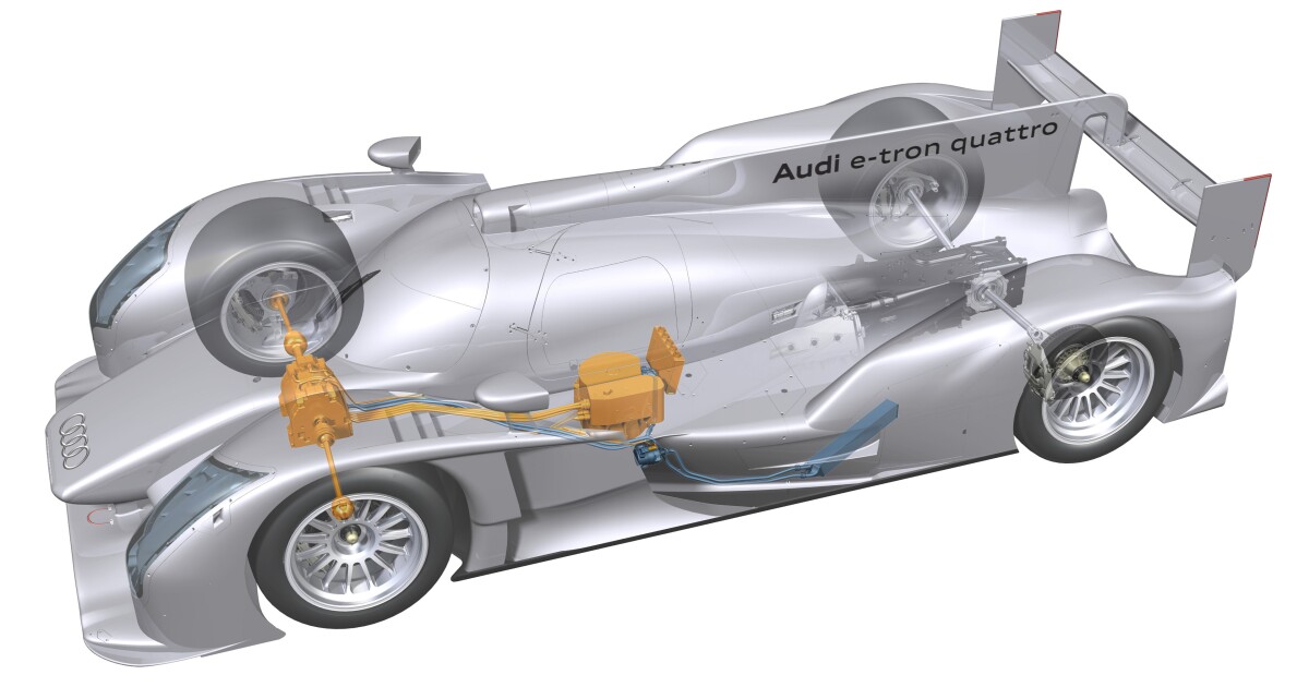 Audi's turbodiesel, electric flywheel hybrid, allwheel drive prototype