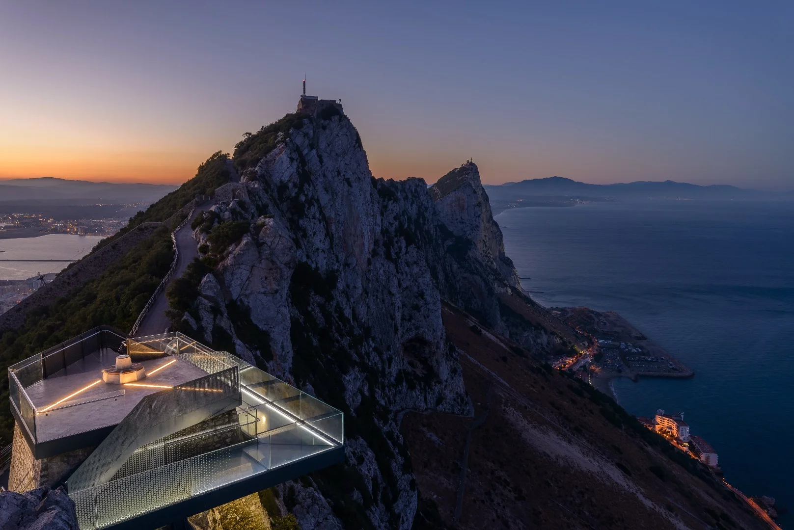 The Skywalk was built near a previously existing military platform that held anti-aircraft guns during WWII