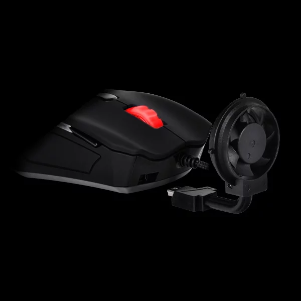 The small 30 mm fan simply attaches at the front to blow air over a person's fingers and can be removed when not in use