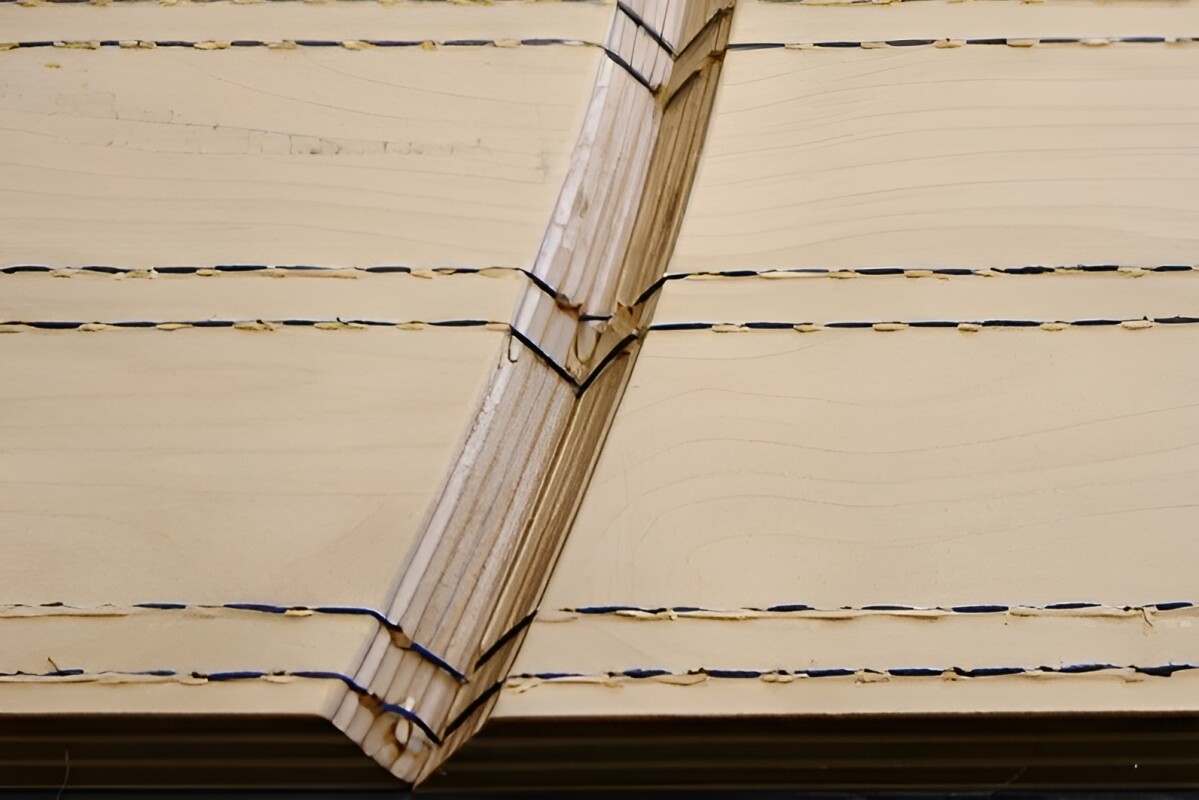 Stitching wood veneers like fabric makes them super durable